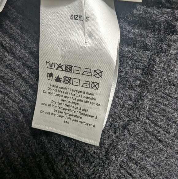 GANNI Recycled Wool-Blend Cutout Ruffle Ribbed Peplum Sweater – Open Back – S - Picture 12 of 13